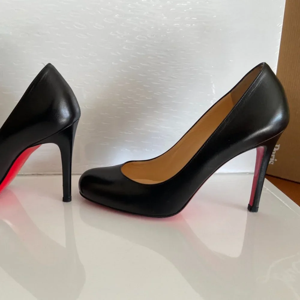 Christian Louboutin Black Simple Pump 100 Size 6 - Picture 5 of 9